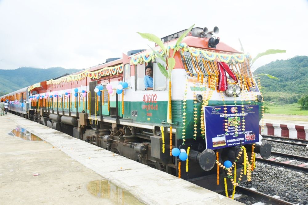 The inaugural passenger train service which was flagged off from Shukhovi on August 26. (Photo Courtesy: NFR)